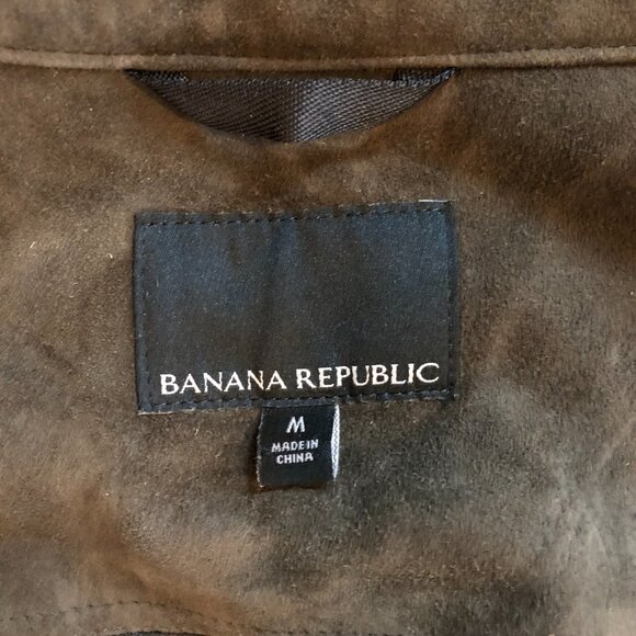 Banana Republic green suede jacket—Men's (M) - Picture 3 of 4